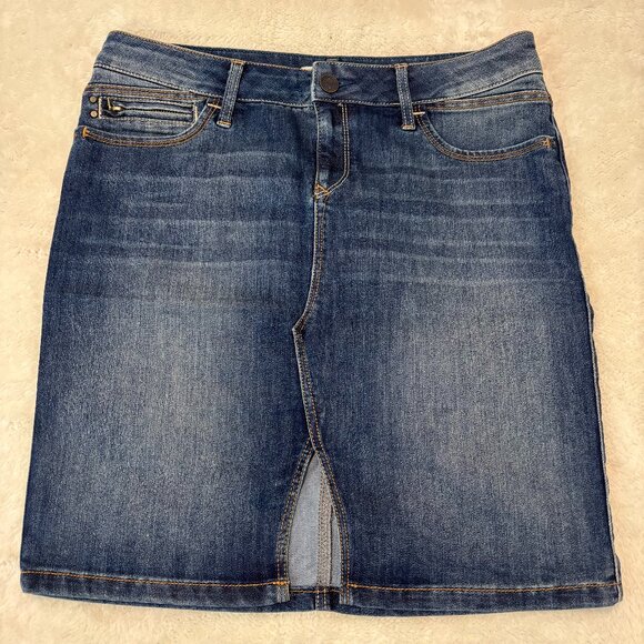 NWOT - Denim Pencil Mini Skirt - CANADIAN BRAND - Picture 1 of 12